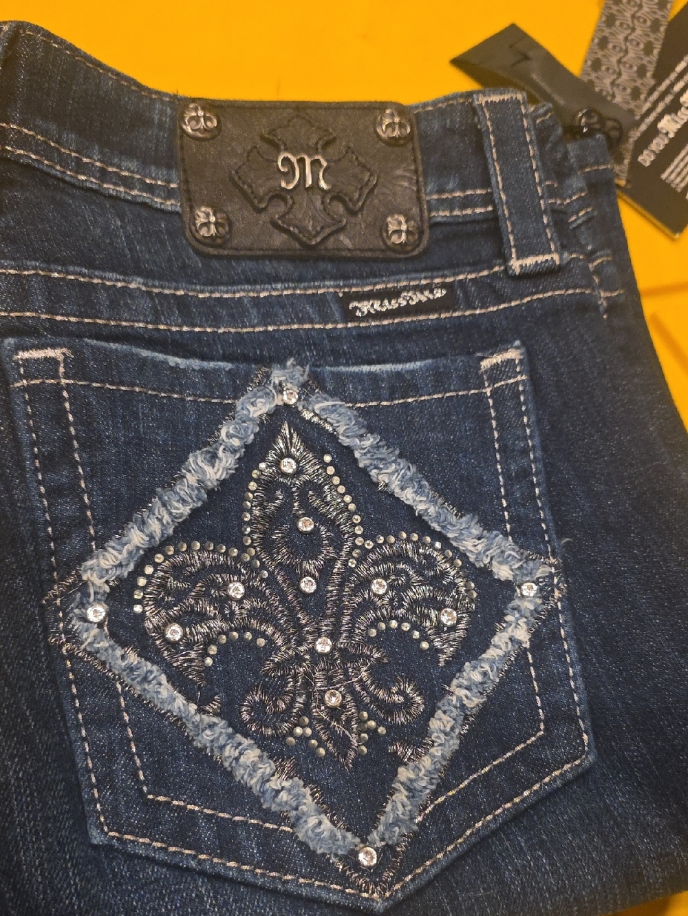 Miss Me Dark Blue Embellished Bootcut Jeans